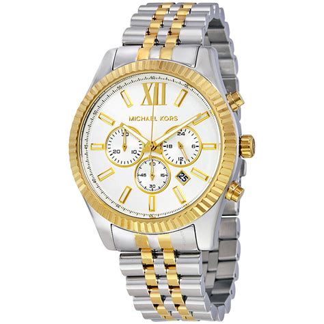 michael kors men's lexington two tone watch mk8344|Michael Kors lexington watches.